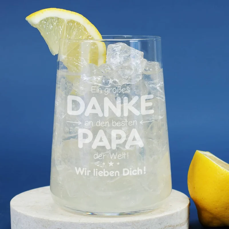Danke Papa - Trinkglas zum Vatertag