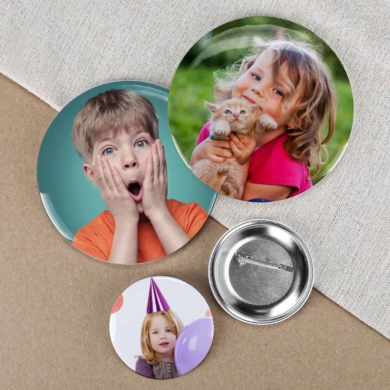 Foto-Buttons in zwei verschiedenen Größen