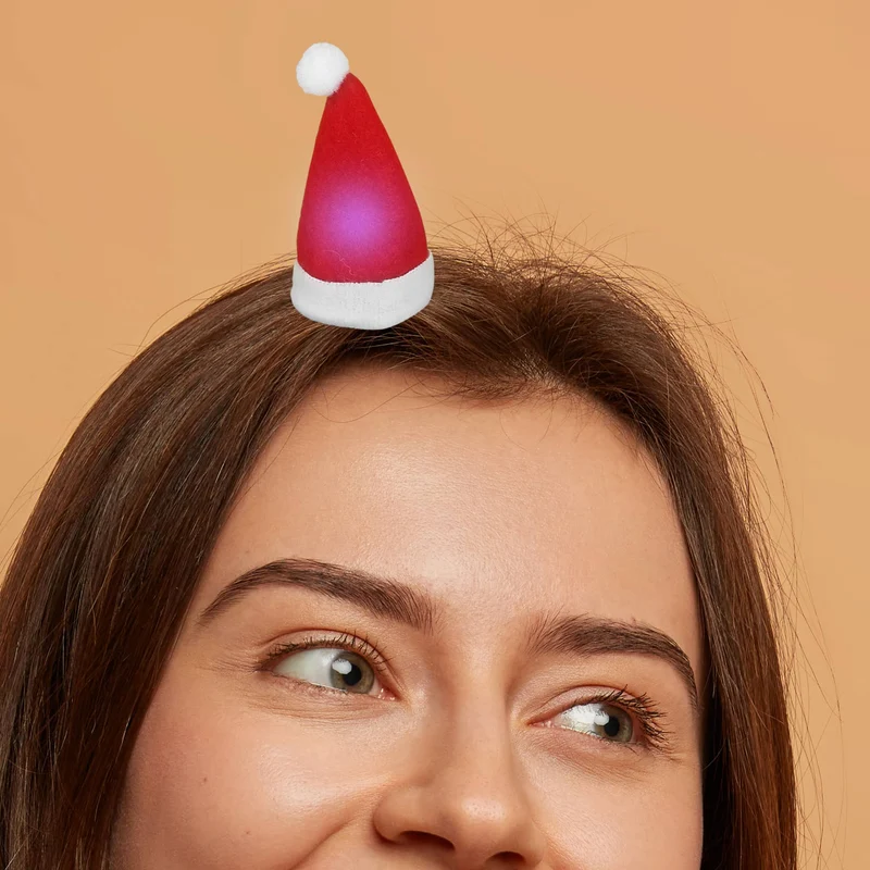 Haarclip Weihnachtsmütze mit LED