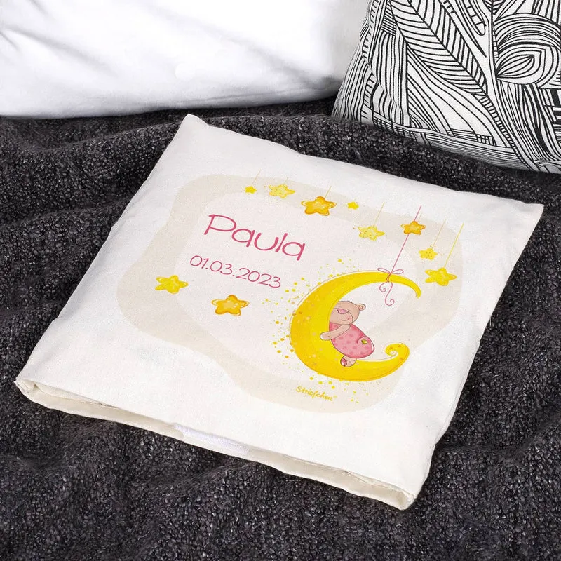 Personalisiertes Kirschkernkissen mit Teddybär-Motiv