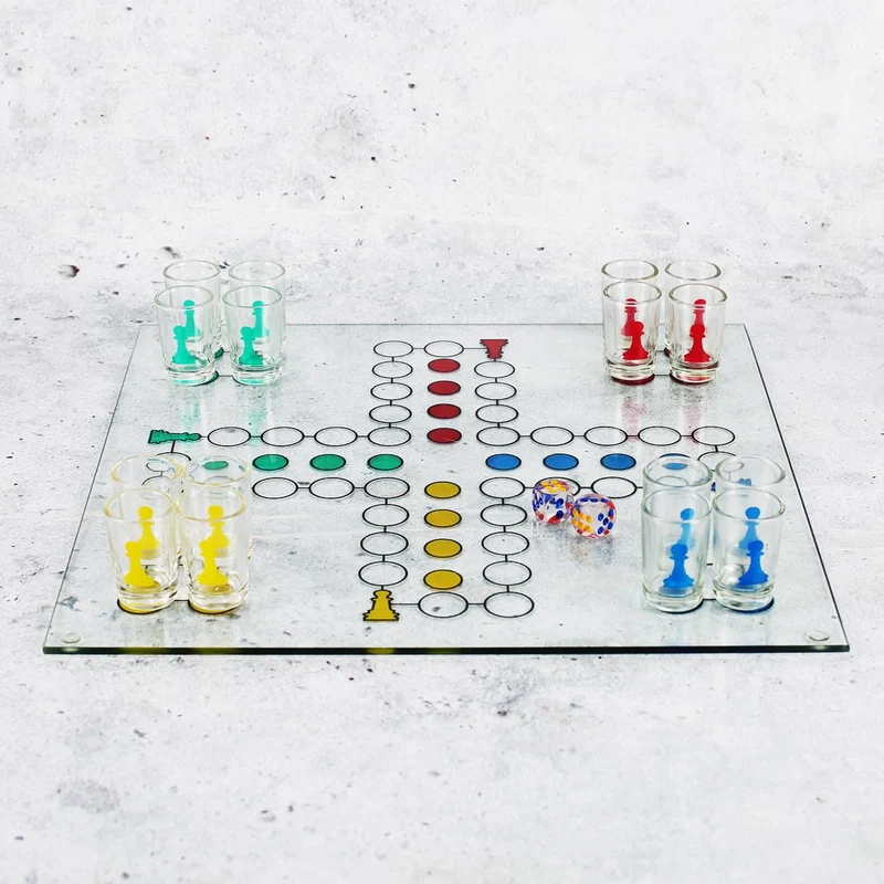 Glas-Trinkspiel Ludo
