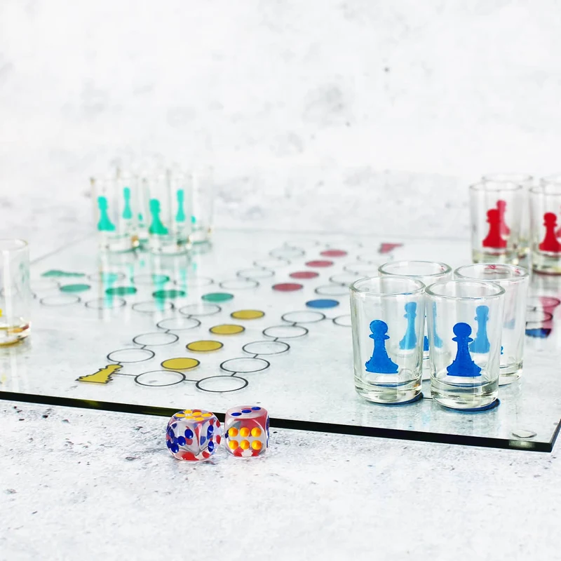 Glas-Trinkspiel Ludo