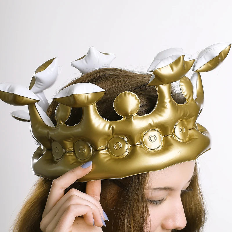 Aufblasbare Krone in Gold