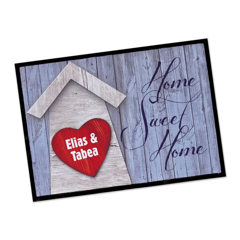 Fußmatte - Home Sweet Home - mit großem Herz