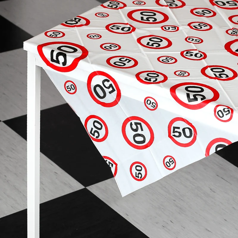 Tischdecke für die 50. Geburtstagsparty