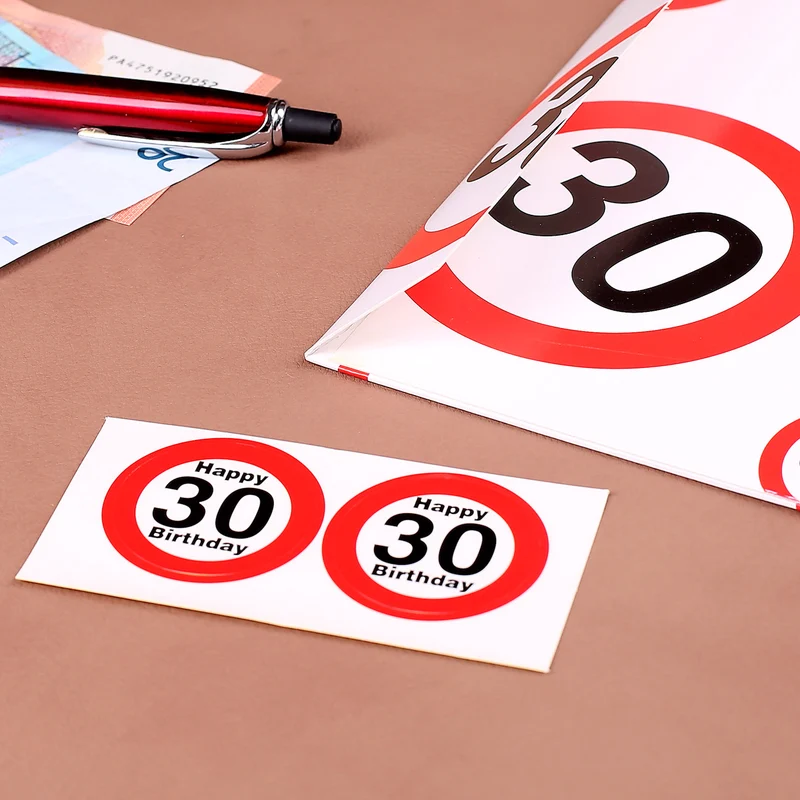 Umschlag für ein Geldgeschenk zum 30. Geburtstag