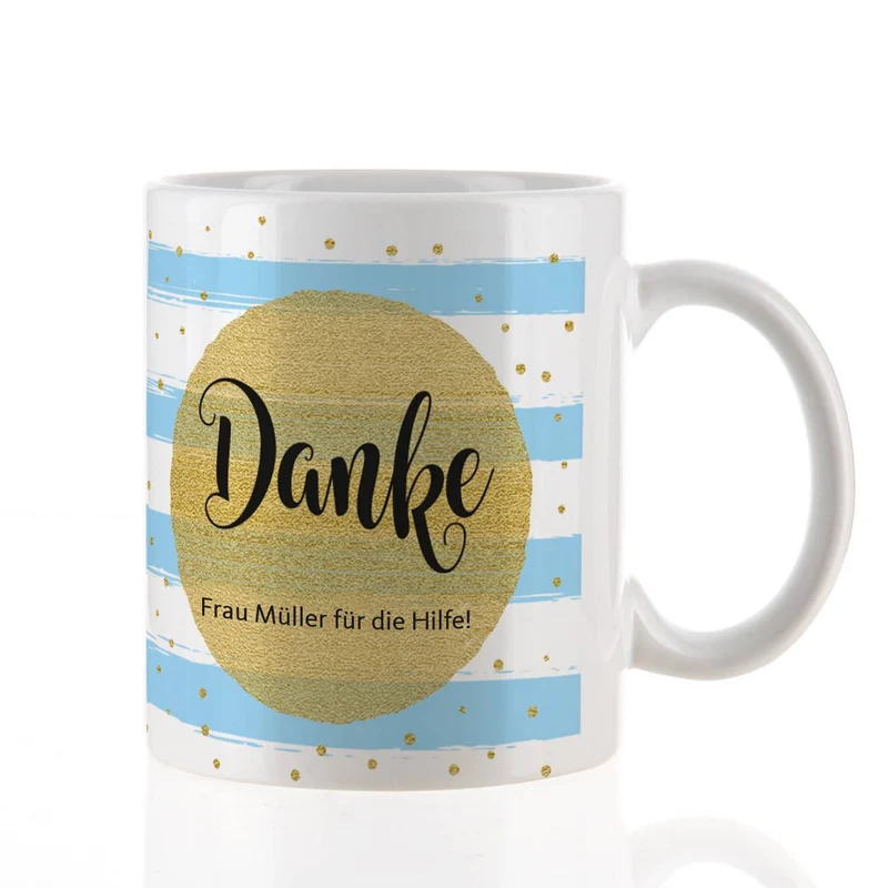 Tasse - Danke - optional mit Lindt Herzen gefüllt
