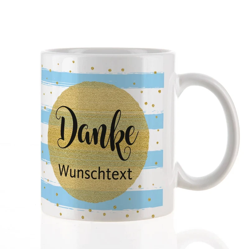 Tasse - Danke - optional mit Lindt Herzen gefüllt