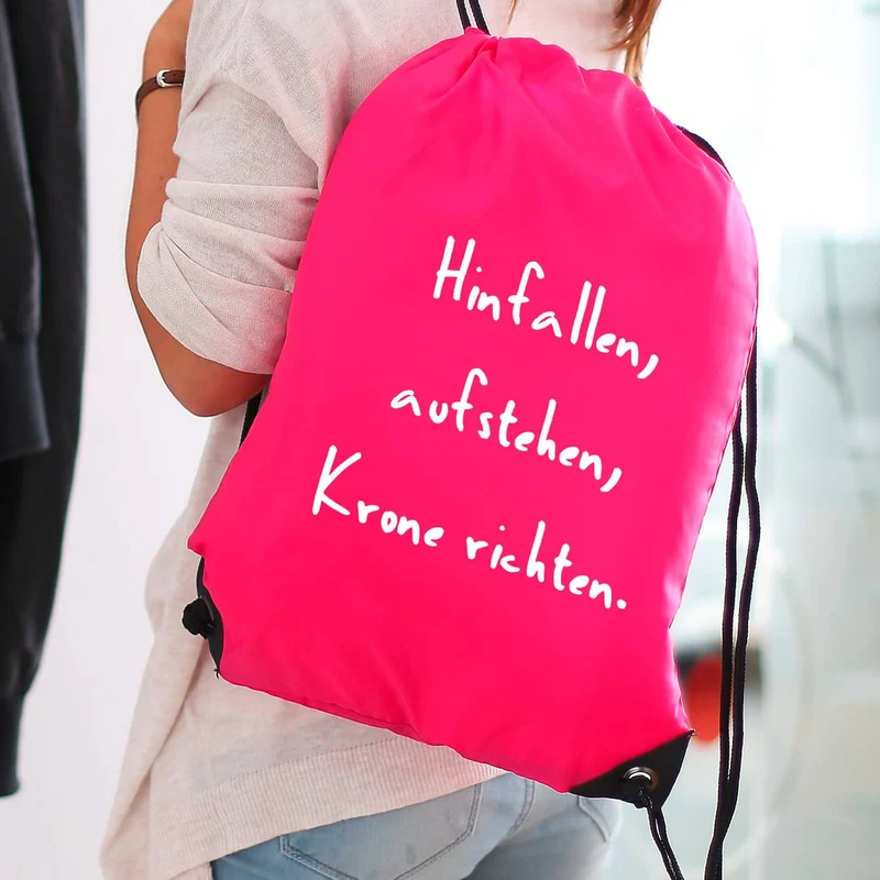Bunte Rucksäcke mit Ihrem individuellen Wunschtext bedruckt