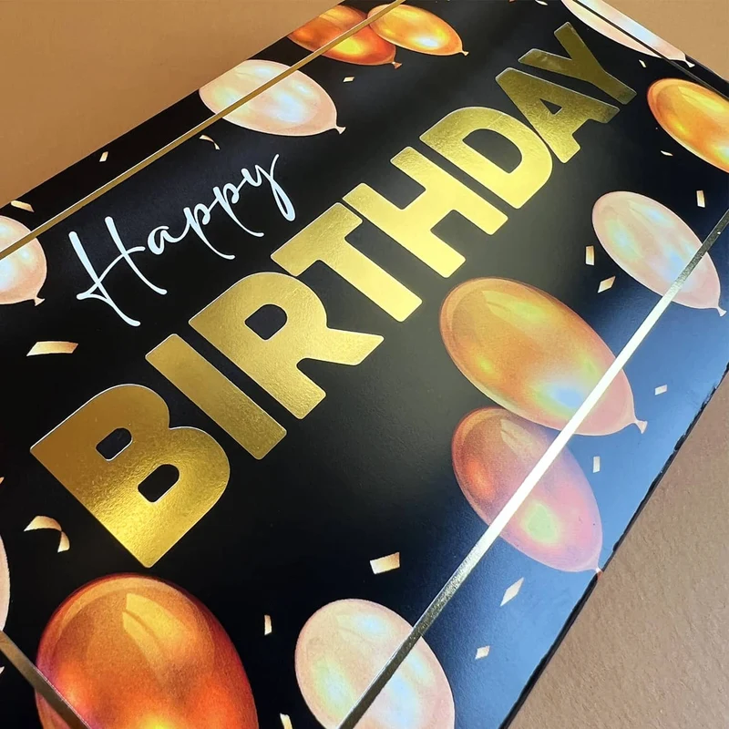 Happy Birthday - Geldgeschenk zum Geburtstag mit Goldprägung