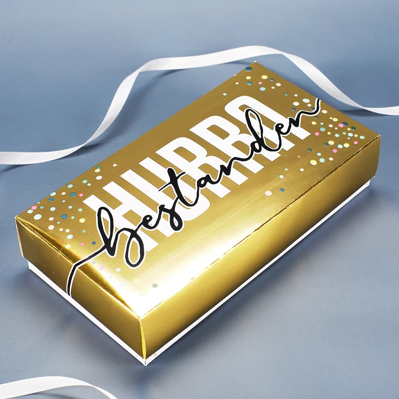 HURRA bestanden! - Goldbox für Geldgeschenke zum Abi, Schulabschluss & mehr