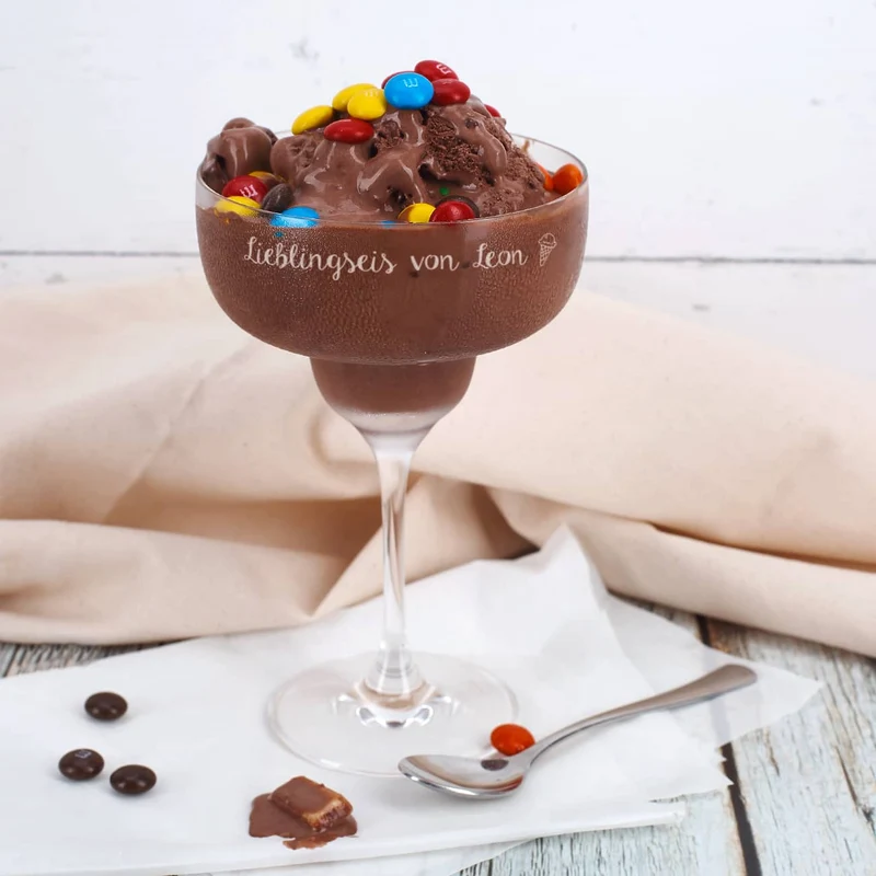 Eisbecher - Lieblingseis von - graviert mit Name
