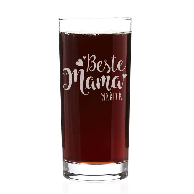 Trinkglas "Beste Mama" mit Name