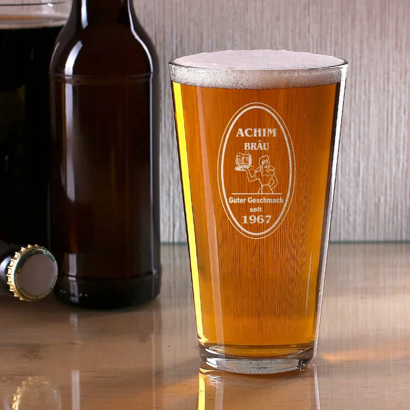Bierglas Guter Geschmack seit mit Namen und Geburtsjahr