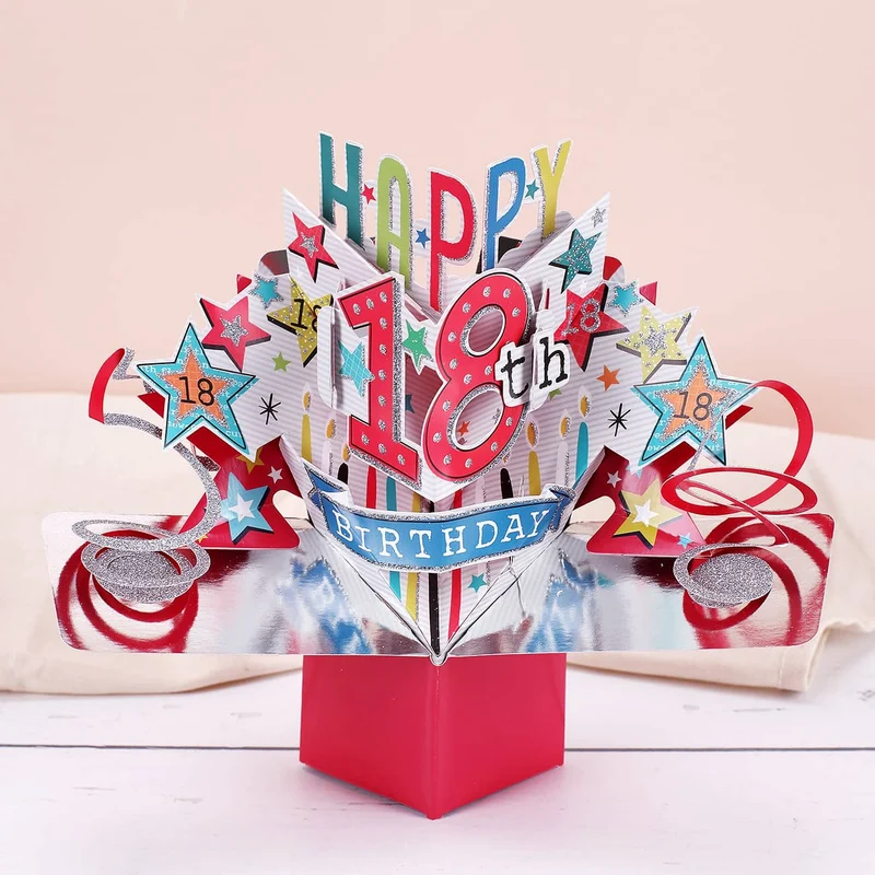 3D Karte zum 18. Geburtstag