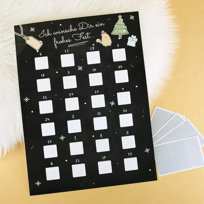 DIY Adventskalender - zum Freirubbeln