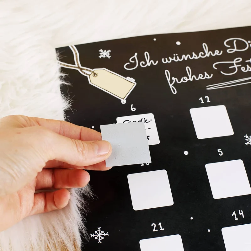 DIY Adventskalender - zum Freirubbeln
