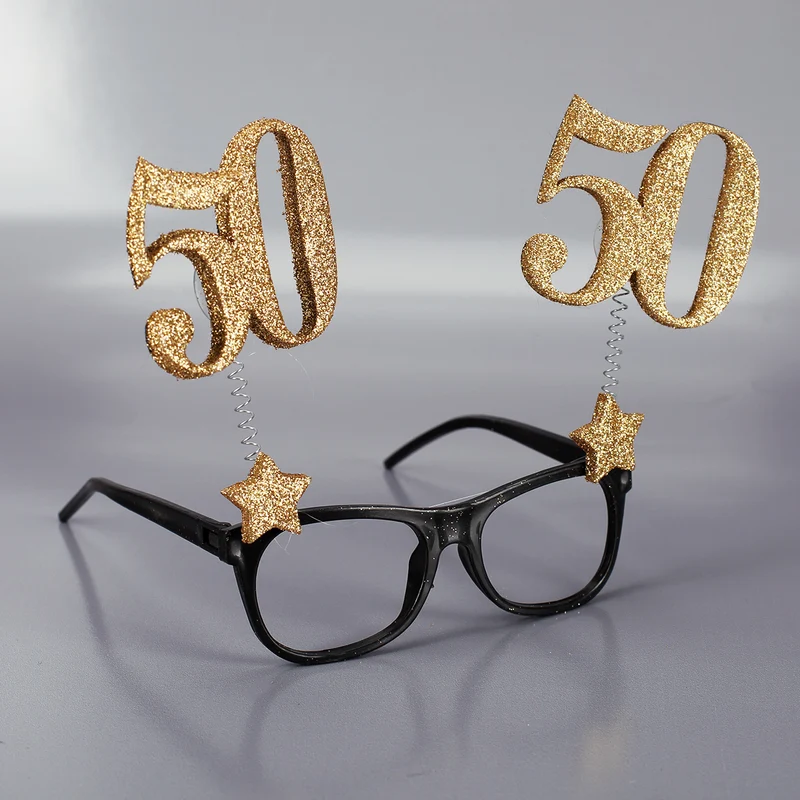 Party-Brille mit goldenen Zahlen - 50