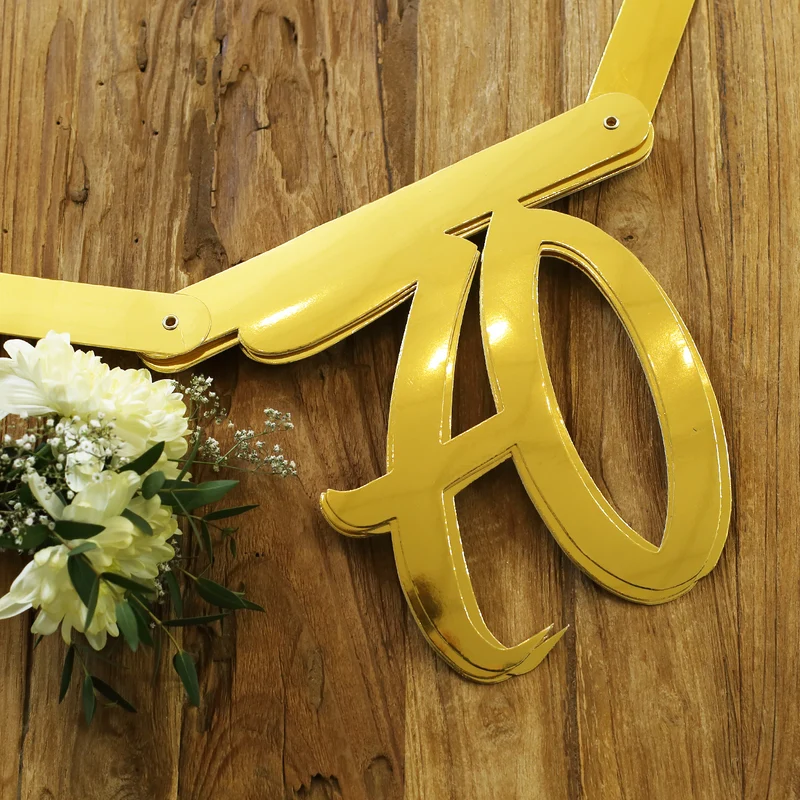Goldene Girlande zum 70. Geburtstag