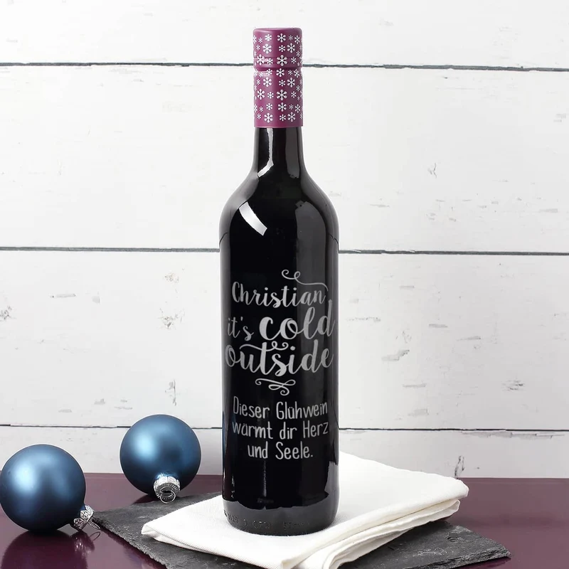 Glühwein - it’s cold outside - mit Name und Wunschtext