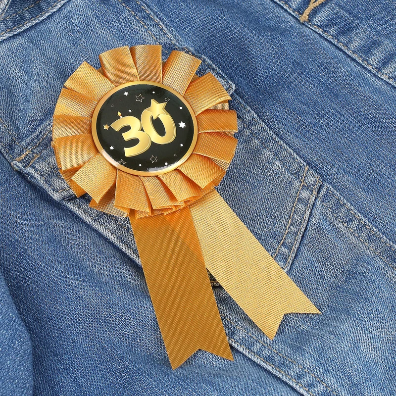 Rosette Star zum 30. Geburtstag in Gold