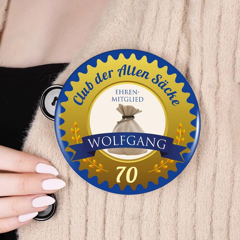 XXL-Button für alte Säcke zum Geburtstag