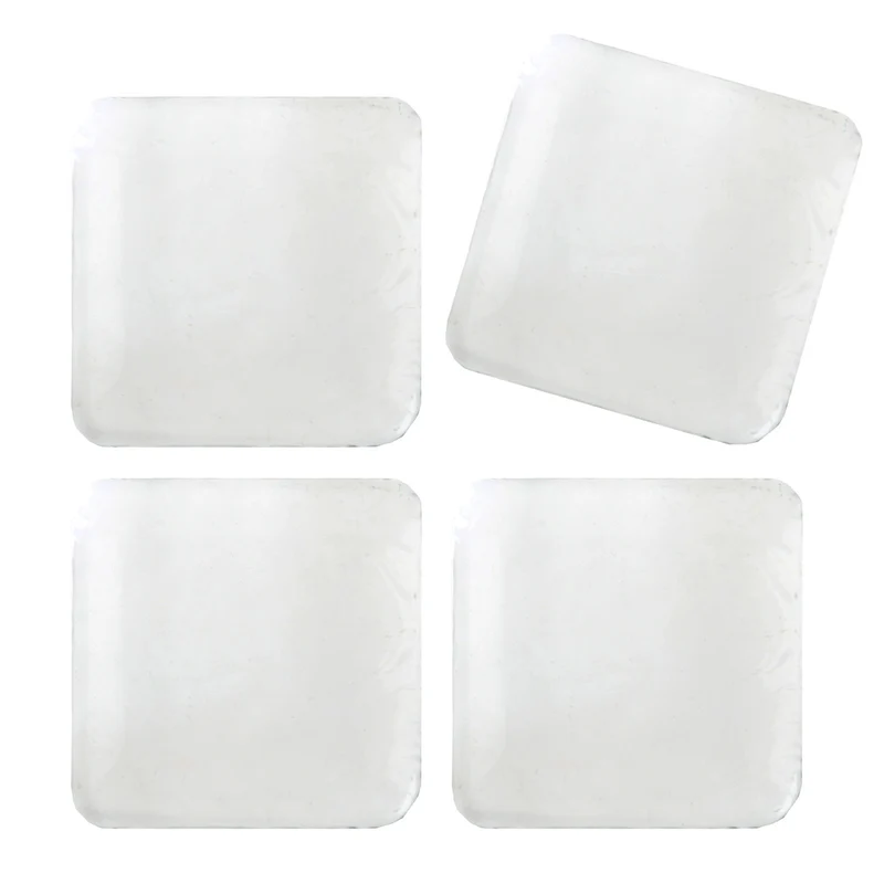4 Dekosteine transparent
