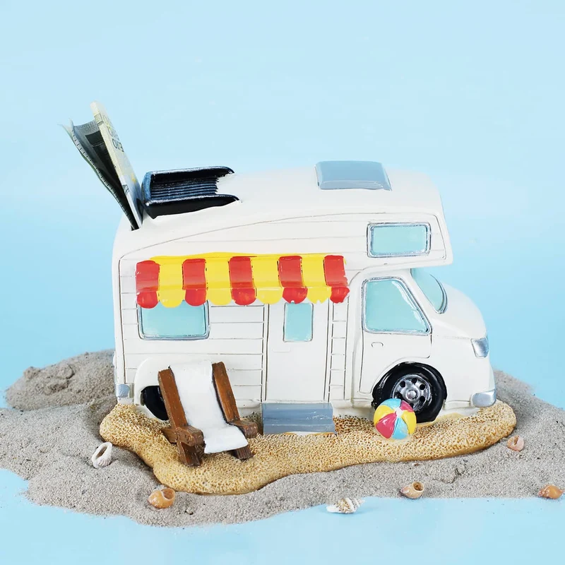 Spardose - Wohnmobil am Strand
