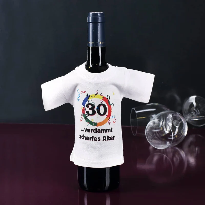 Mini T-shirt für Flaschen 30 - verdammt scharfes Alter