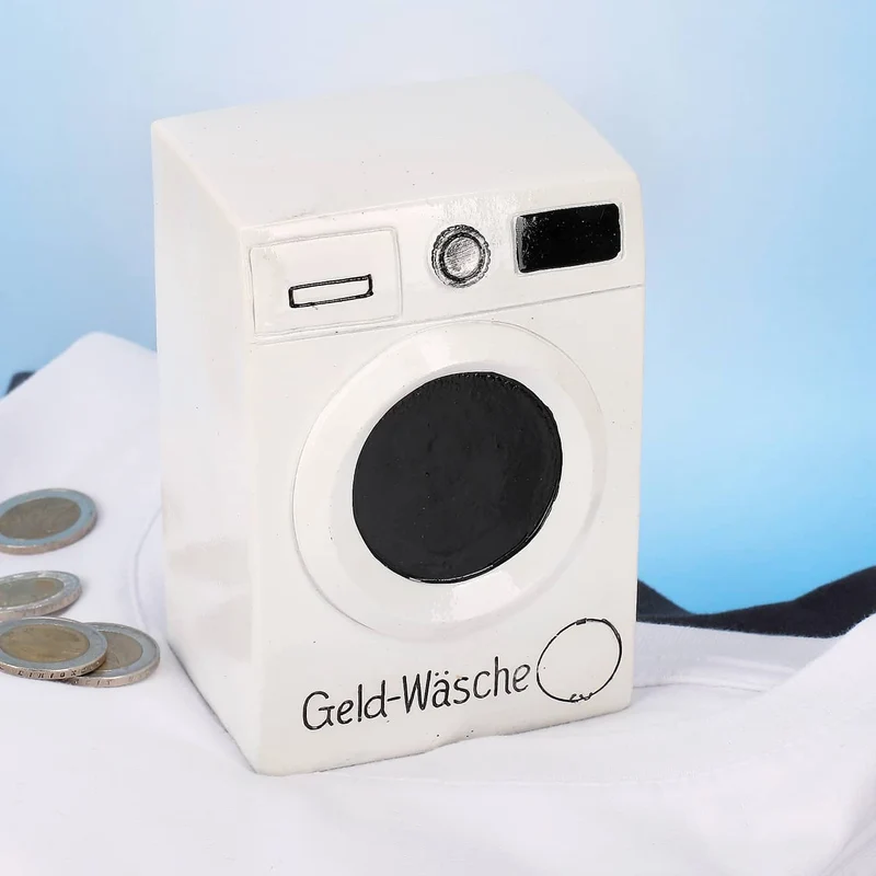 Spardose Waschmaschine - Geld-Wäsche