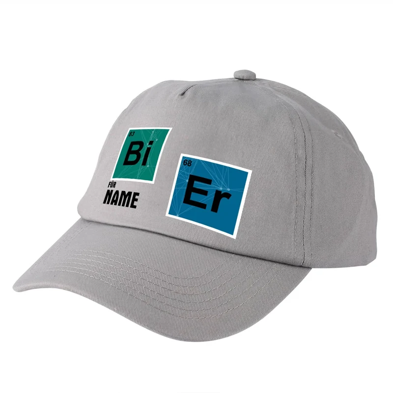 Basecap Periodensystem Bier mit Namensaufdruck