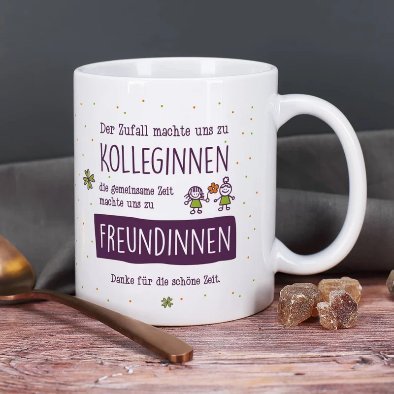 Abschiedsgeschenk Tasse für Kolleginnen mit Ihrem Text