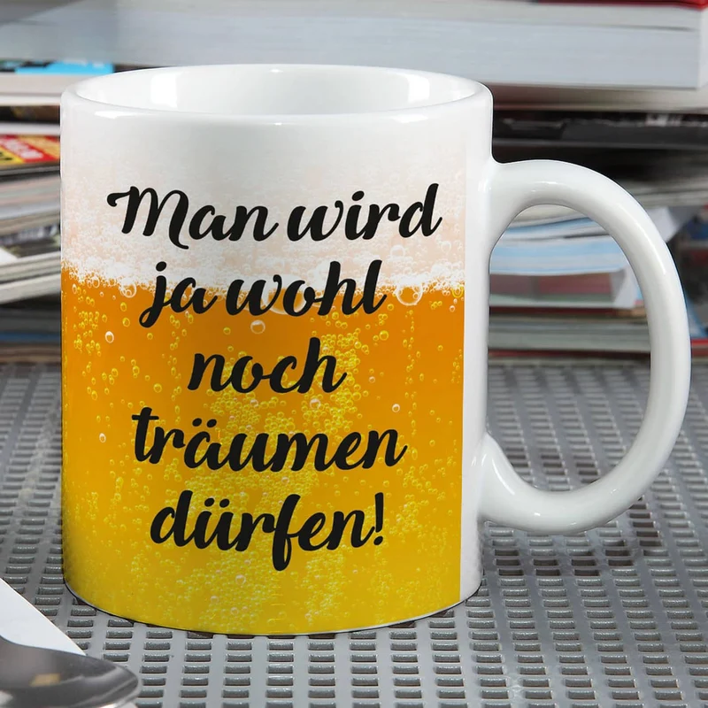 Bier-Tasse mit Wunschtext