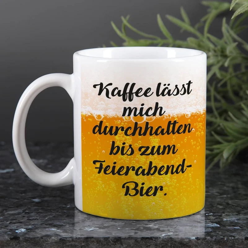 Bier-Tasse mit Wunschtext