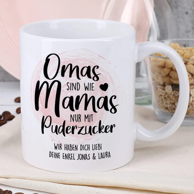 Omas sind wie Mamas - Tasse mit Ihrem Wunschtext