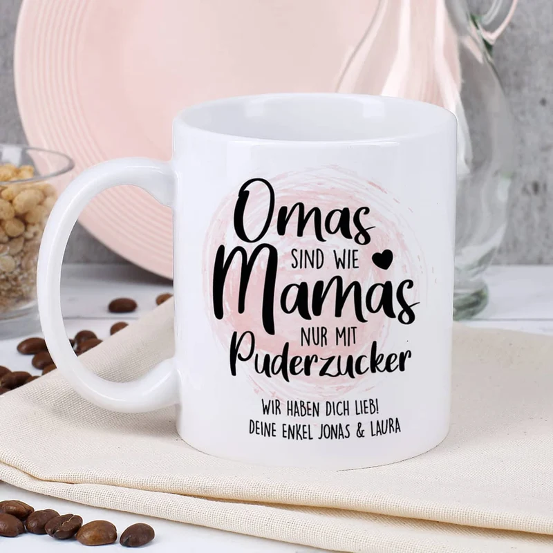 Omas sind wie Mamas - Tasse mit Ihrem Wunschtext