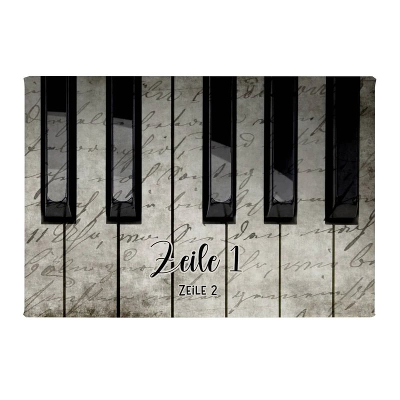 Piano - Leinwand mit zwei Zeilen Text 40x60cm