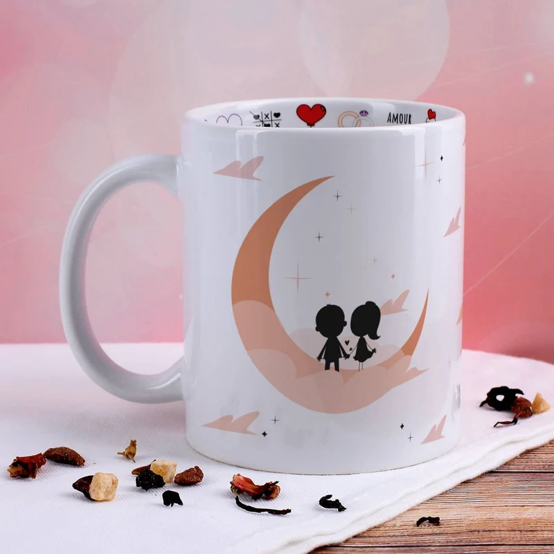Tasse - I love you to the Moon and back - mit Innenaufdruck
