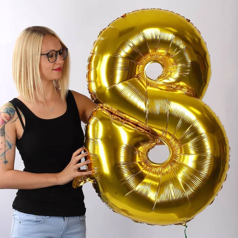 Riesiger Folienballon in Gold - 8
