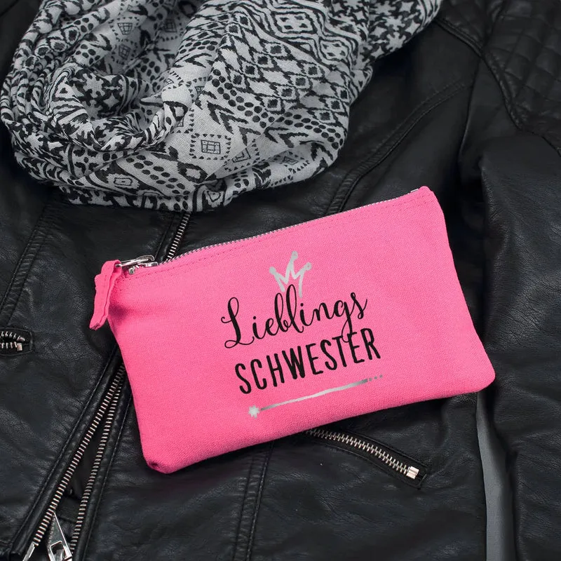Pinke Tasche mit Aufdruck Lieblings...