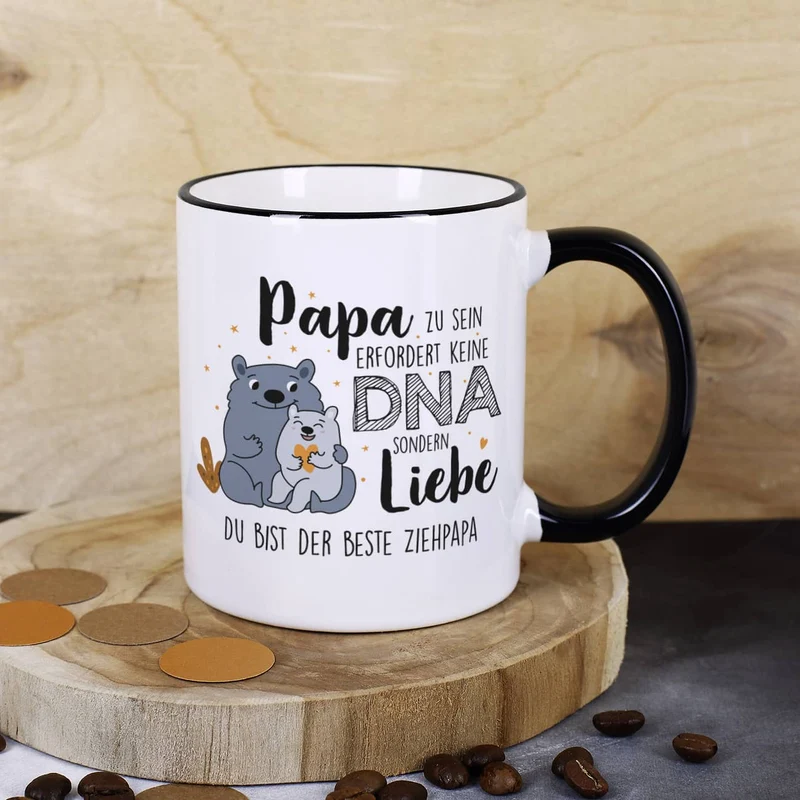 Papa zu sein erfordert keine DNA sondern Liebe - Tasse für Bonus-Papas