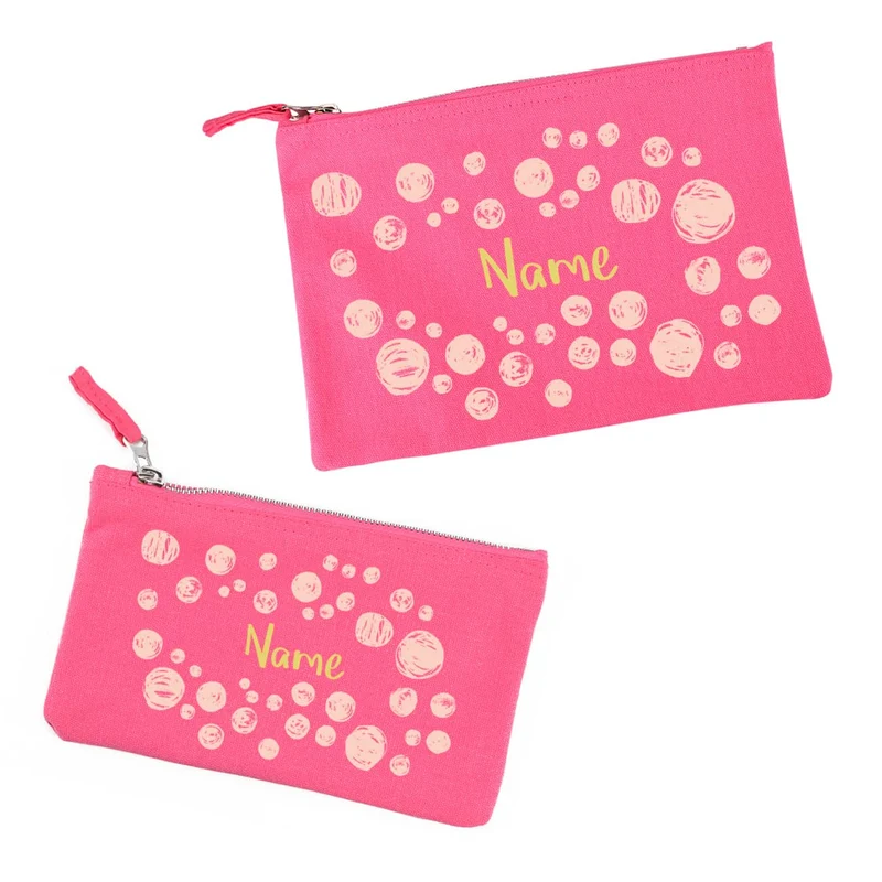Pinkes Beautycase mit Namensaufdruck