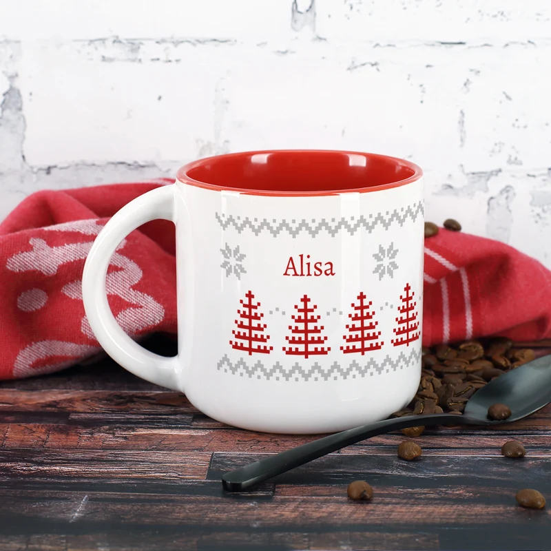 Große Tasse mit nordischem Motiv und Name