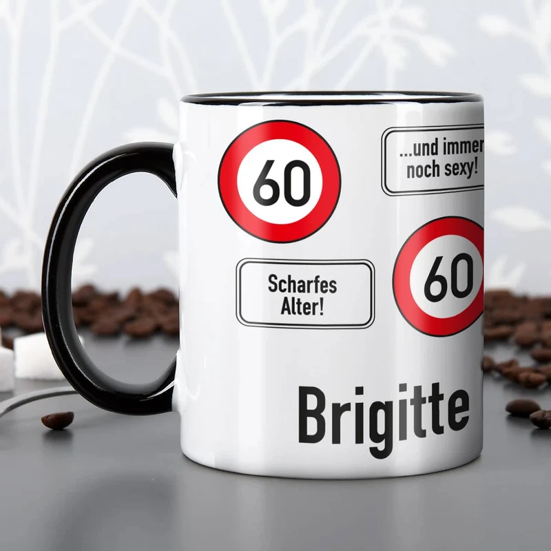 Persönliche Tasse - Achtung 60