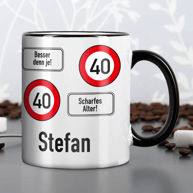 Persönliche Tasse - Achtung 40