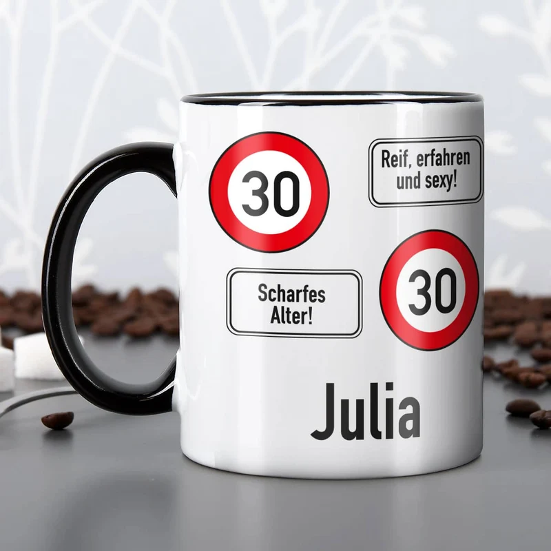 Persönliche Tasse - Achtung 30