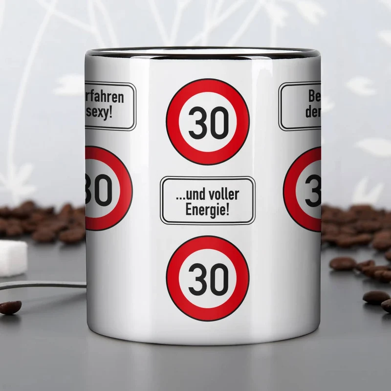 Persönliche Tasse - Achtung 30