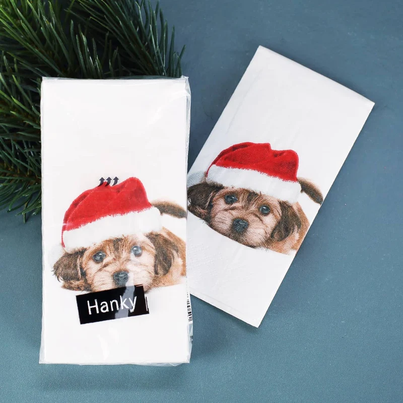 Taschentücher - Santa Dog