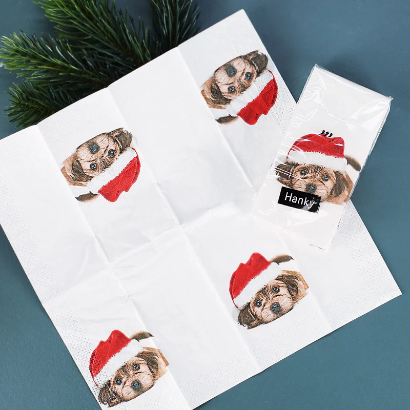 Taschentücher - Santa Dog