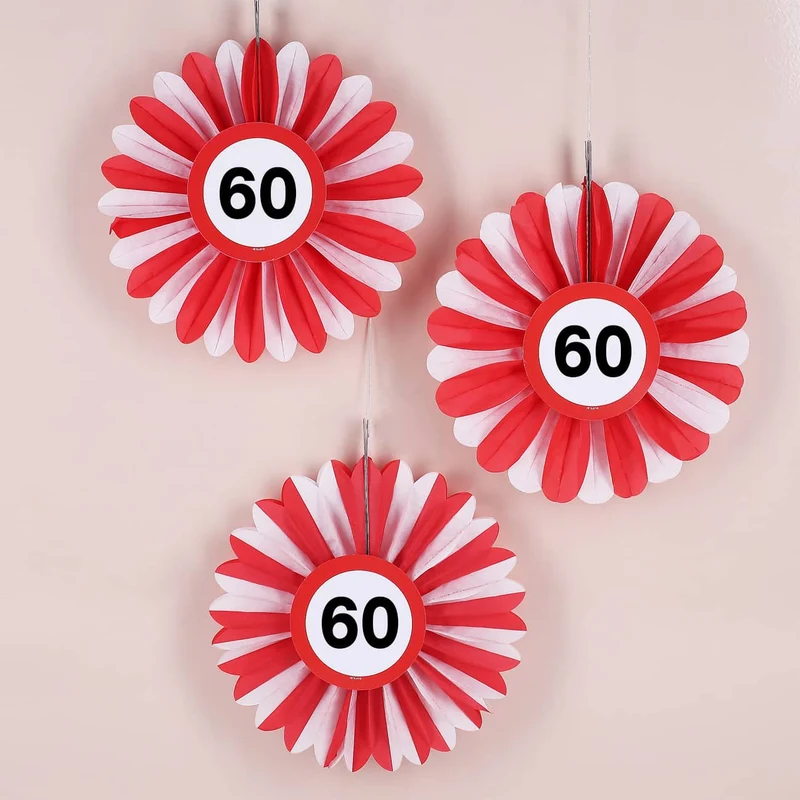 Waben Deko Verkehrsschild 60